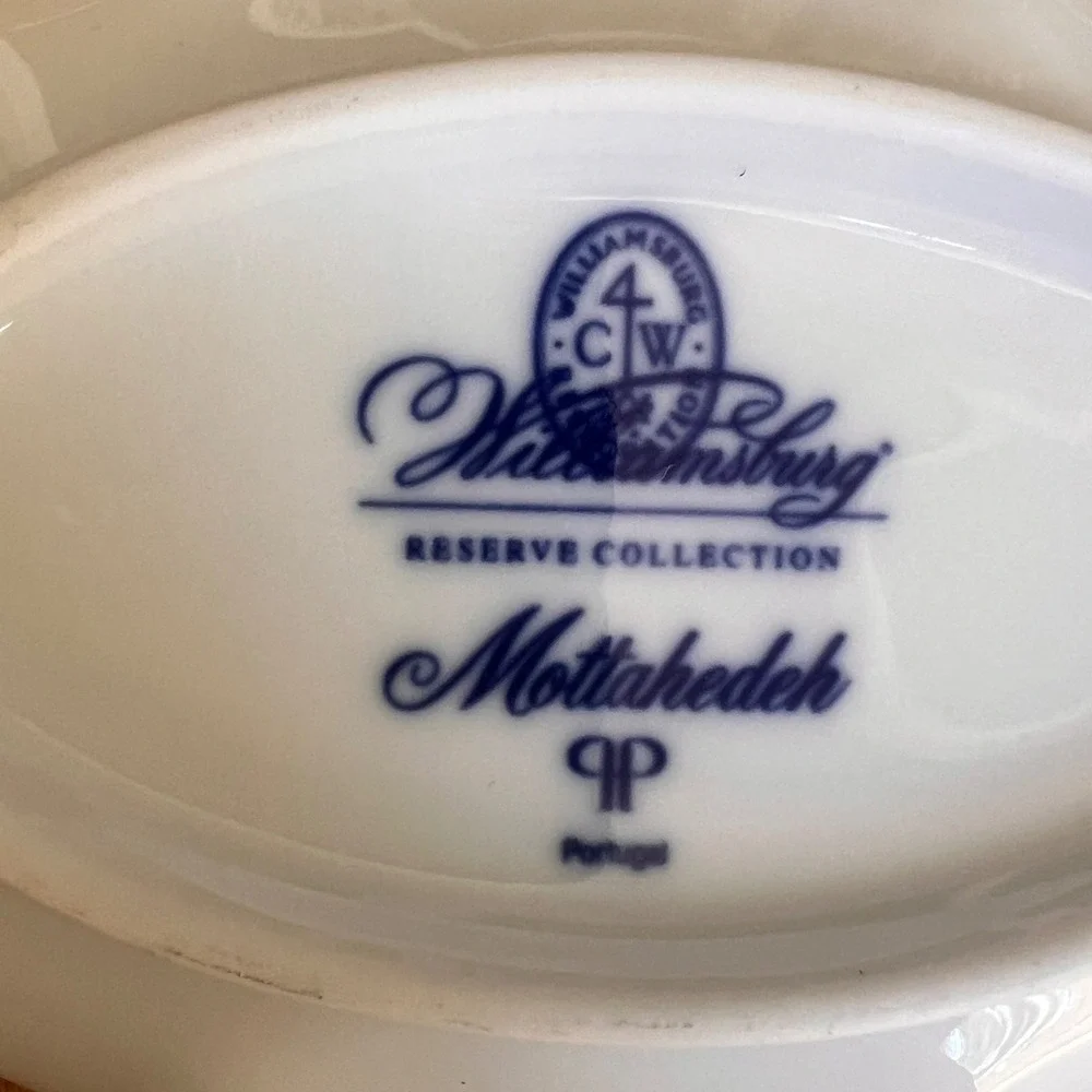 Williamsburg Reserve Porcelain Friendship Trinket Dish Mottahedeh Portugal - Picture 9 of 9